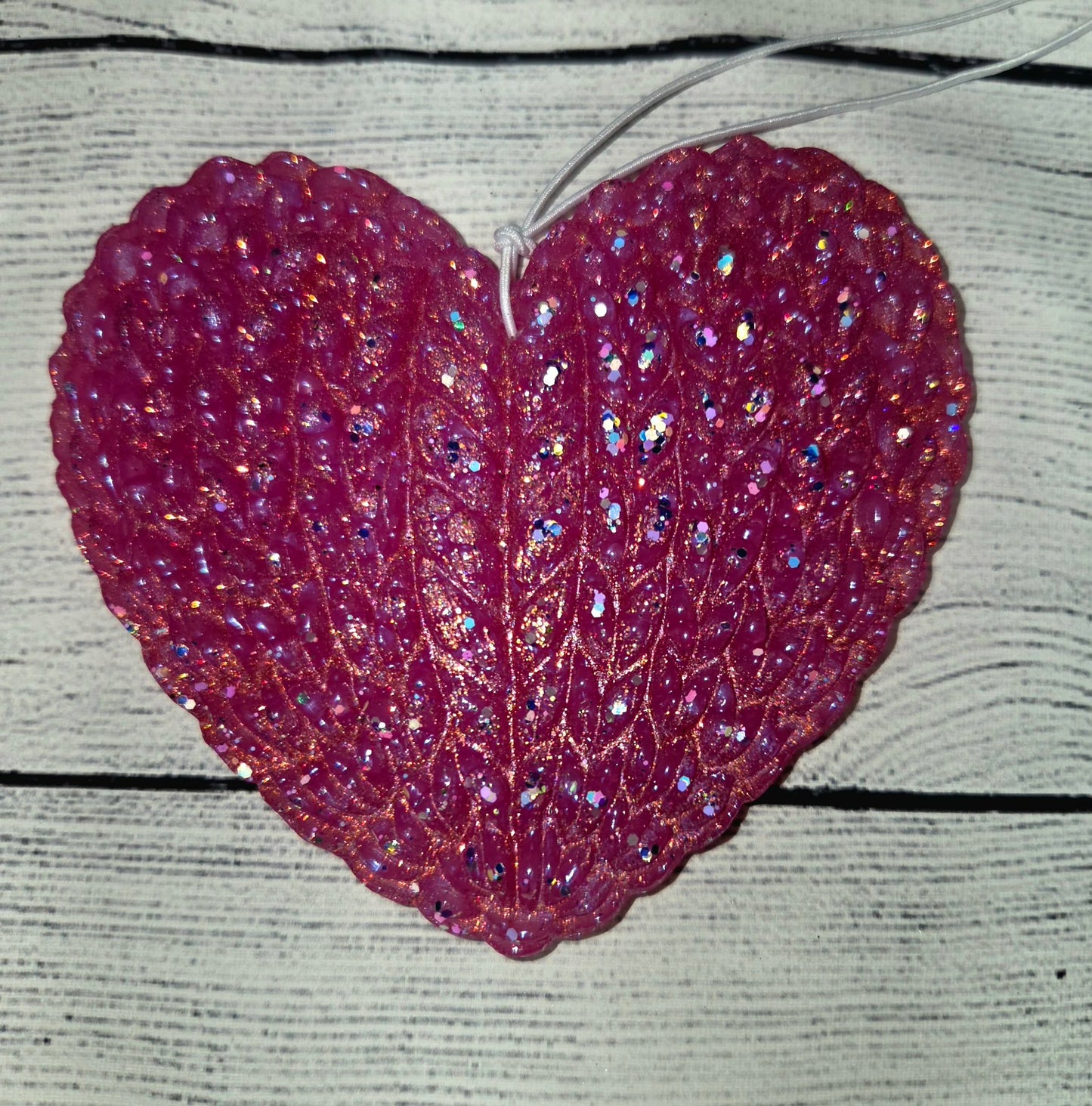 3D Faux Cable Knit Heart