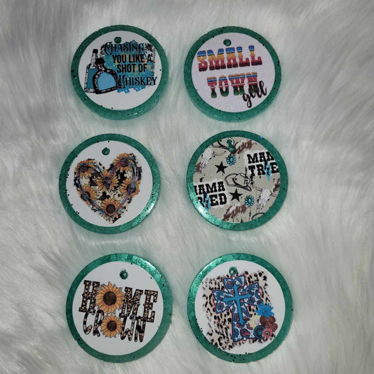 3 inch cardstock rounds- western theme