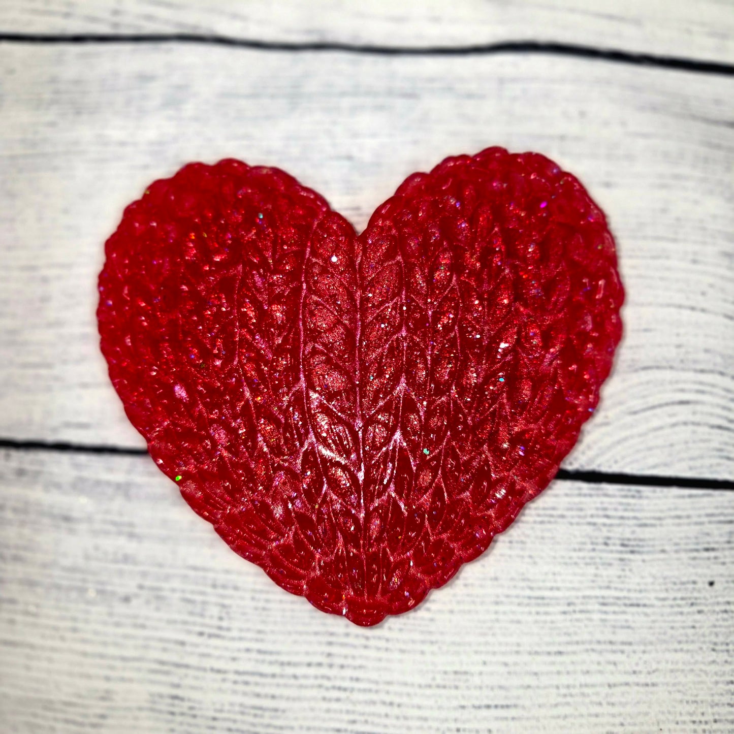 3D Faux Cable Knit Heart