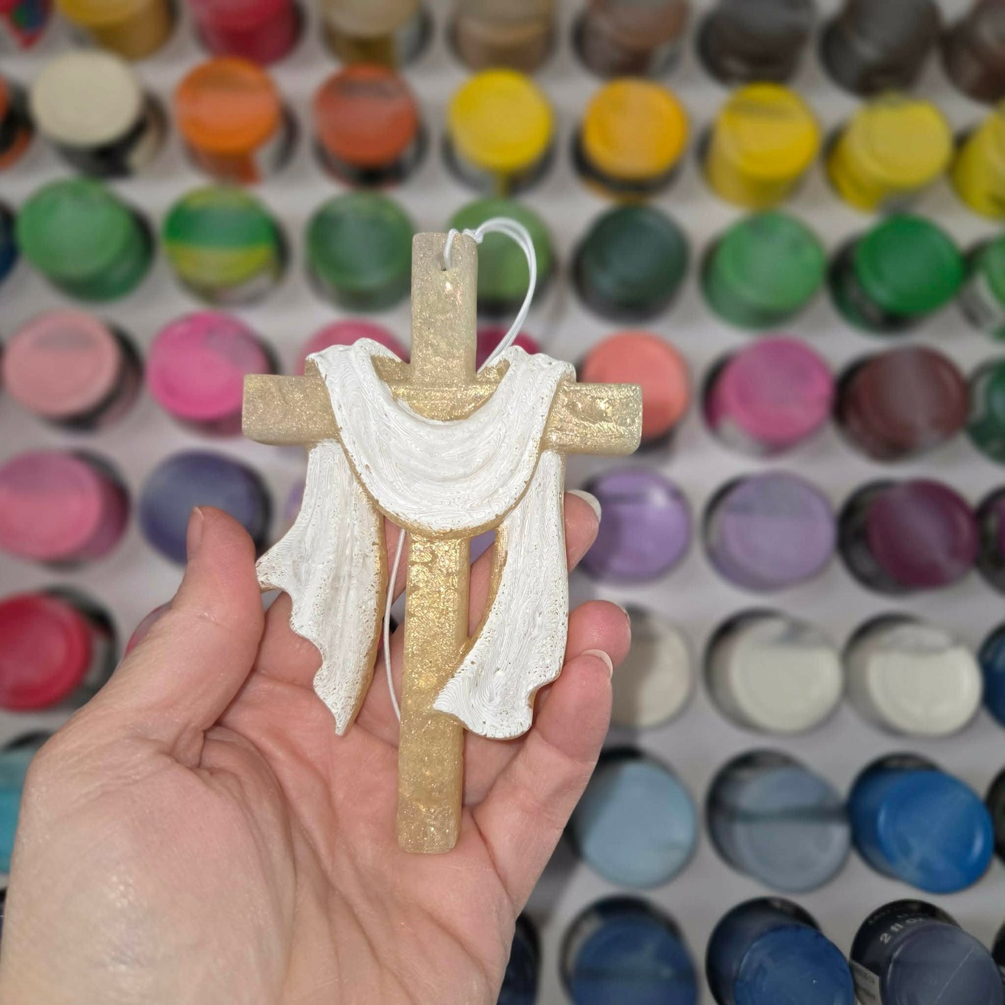 3D Cross with drapery