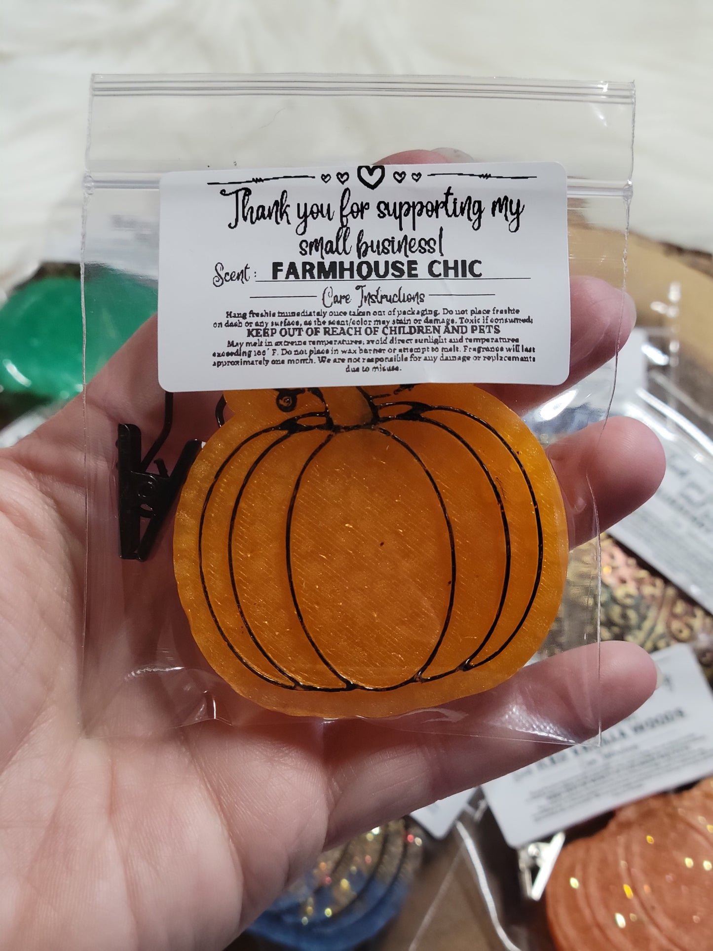 Mini Pumpkin Vent Clips