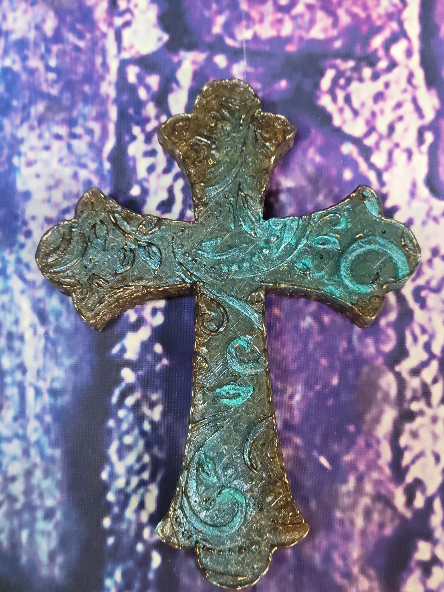 Leather tooled cross