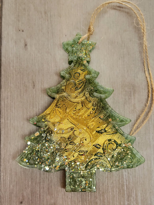 Tooled leather Christmas tree