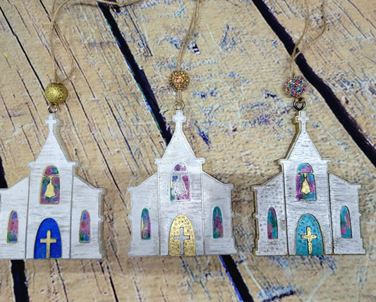 Stained glass church freshie
