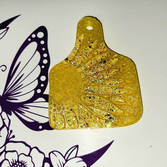 Sunflower cow tag